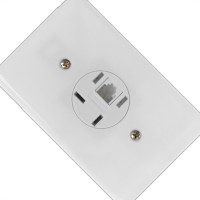 Conjunto Ilumi Stylus Branco Com Placa 1 Tomada Telefone Rj11 - 2565