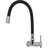 Torneira Gourmet Flex Parede Bica Movel Metal Metrox Black Cromada - C-60 - 1/4 Volta