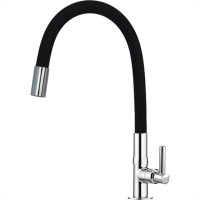 Torneira Gourmet Flex Mesa Bica Movel Metal Metrox Black Cromada - C-72 - 1/4 Volta