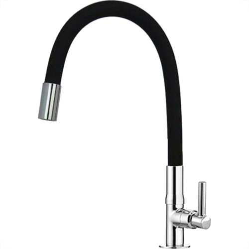 Torneira Gourmet Flex Mesa Bica Movel Metal Metrox Black Cromada - C-72 - 1/4 Volta