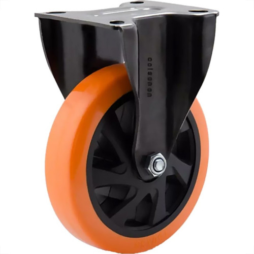 Rodizio Colson Base Fixa 4'' Laranja - Flpb414