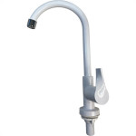 Torneira Bica Movel Pia Mesa Abs Herc Twist Branca 2950 - 1/4 De Volta