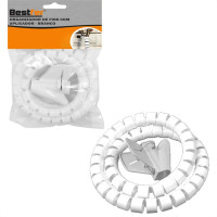 Organizador De Fios Bestfer Com Aplicador 20X2,0M Branco