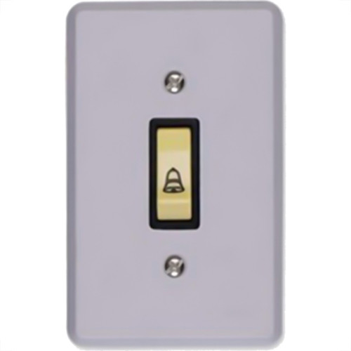 Conjunto Ilumi Cinza Com Placa 1 Tecla Campainha - 1313
