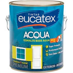 Tinta Esmalte Eucatex Brilho Base Agua.3,6 Amarelo
