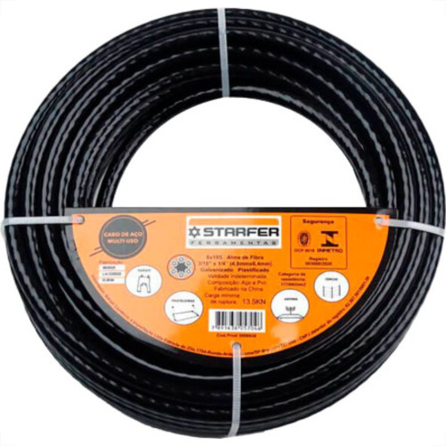 Cabo Aco Starf Pvc Pto 1/8X3/16 25M