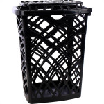 Cesto Telado Retang.Preto 60Lt-3084