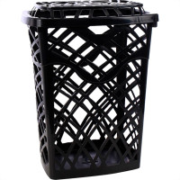 Cesto Telado Retang.Preto 60Lt-3084