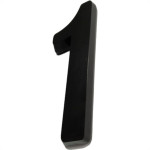 Numero Deplasti 3D Preto 1 13Cm Numero Deplasti 3D Preto 1 13Cm