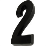 Numero Deplasti 3D Preto 2 13Cm