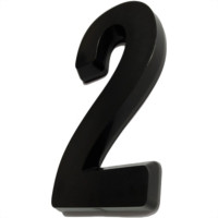Numero Deplasti 3D Preto 2 13Cm