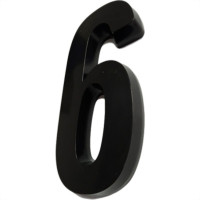 Numero Deplasti 3D Preto 6 13Cm