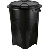 Cesto Lixo Injepl.Rd.Black 100L