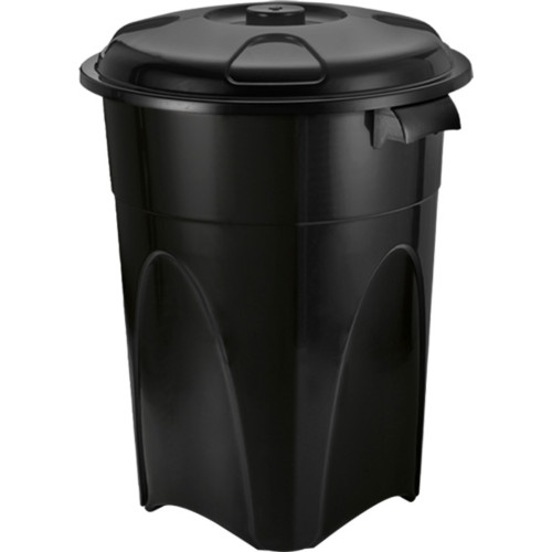 Cesto Lixo Injepl.Rd.Black 100L