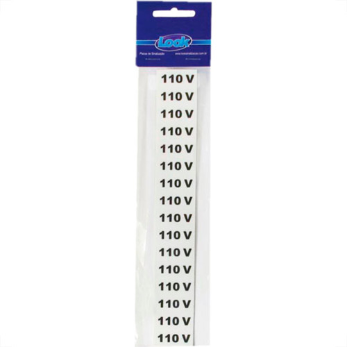 Placa Sinalizacao 1,5X 4 - 110V C/16 - Kit C/5 CA
