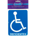 Placa Sinalizacao 15X20 Deficiente - Kit C/5 CA