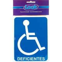 Placa Sinalizacao 15X20 Deficiente - Kit C/5 CA