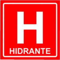 Placa Sinal.20X20 Lum.Hidrante - Kit C/5 CA
